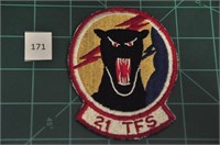 21 TFS (Tactial Fighter Sq) Military Patch 1970s
