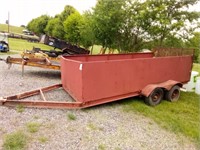 Red 6'x14' Flat T/A Trailer w/ Sides - No Title