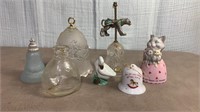 Glass & Ceramic Animal Bells Lot