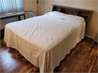 Queen size bed frame with headboard.  Mattress,
