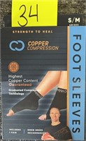 copper compression foot sleeves