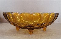 Amber Footed Centerpiece Bowl