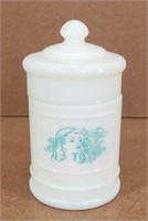 Akro Agate Victorican Lady Apothecary Jar