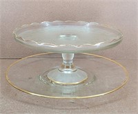 2pc Jeanette Harp Cake Stand & Serving Plate