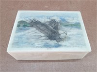 Eagle Soapstone Trinket Box by Janet Vancil