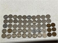 Assorted 53 U.S. and Canadian Coins, 5 /1 cents