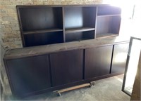 Wooden Shelving Unit with Cabinet Base,