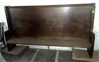 (5th) Tall Back Pew Bench 
Appr 6 ft