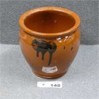 Redware Flower Pot