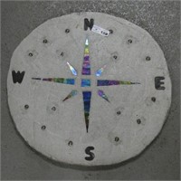 Large Cement Compass Stepping Stone