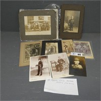 Cabinet Cards - Military Black & White Photos