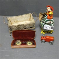 Japan Metal Toy Chicken - Minic Toys Car