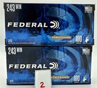 (40) Rounds of Federal 243Win 100gr JSP.