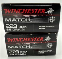 (40) Rounds of Winchester Match .223Rem HPBT