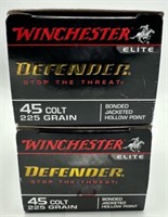 (40) Rounds of Winchester Elite Defender .45Colt