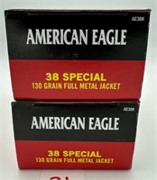 (100) Rounds of American Eagle .38special FMJ.