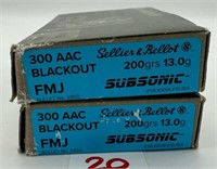 Sellier & Bellot 300AAC Blackout FMJ 200gr