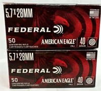 (100) Rounds of Federal 5.7x28mm American Eagle