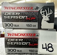 (40) Rounds of Winchester 300blk Deer Season XP