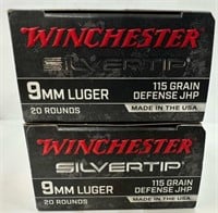 (40) Rounds of Winchester 9mm Silvertip JHP.