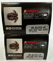 (40) Rounds of Barnes 45+P 185gr Tac-XPD.