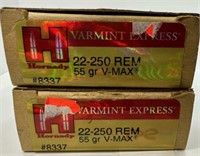 (40) Rounds of Hornady Varmint Express 22-250 Rem