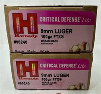 (50) Rounds of Hornaday Critical Defense Lite