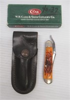 Case Russlock autumn bone knife with sheath,