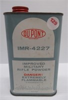 1 Lbs. Can of IMR-4227 rifle powder.