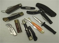 (12) Knives includes Winchester, Case, Klein,