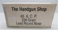 (50) Rounds of 45 ACP 230GR lead rounded nose
