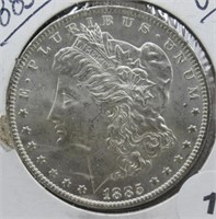 1885-O UNC Morgan Silver Dollar.