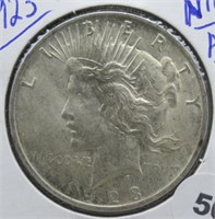 1923 Nice/AU Peace Silver Dollar.