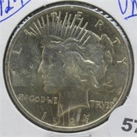 1924 UNC Peace Silver Dollar.