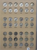 (42) Roosevelt Silver Dimes from 1946 - 1961-D.