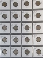(20) Buffalo Nickels. Dates: (10) 1935 & (10)