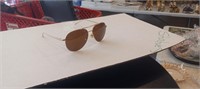 Luenx Aviator Style Sunglasses Rose Gold Frames