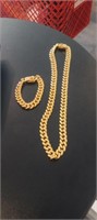 Mens Gold Iced Out Miami Cuban Link Necklace &