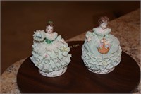 Pair of Dresden Porcelain Figurals- Emeral