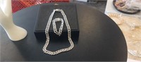 Silver Iced Out Miami Cuban Link Necklace &
