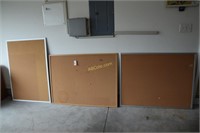 3 Cork Boards- 1 Measures: 4'W x 34.5"H, 2