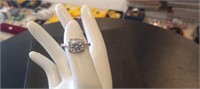 Sterling Ladies CZ Fashion Ring Size 6.5