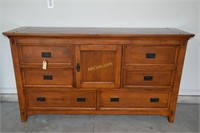 Beautiful Oak Dresser with Bonnet Drawer,