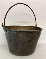 Large Copper Apple Butter Kettle, Marked 1851