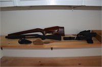 2 Rifle Stocks, 1- Walnut, 1- Synthetic, Leg