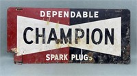 Champion Spark Plugs Sign, Edgerton MO On Back