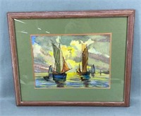Gerami Signed Water Color, 22in x 18in