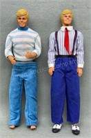 2 Ken Dolls. One marked 1968 Mattel