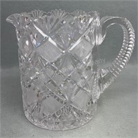 Nice Cut Glass 6in Cider Pitcher