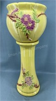 30in Jardiniere & Pedestal 
Has line and is